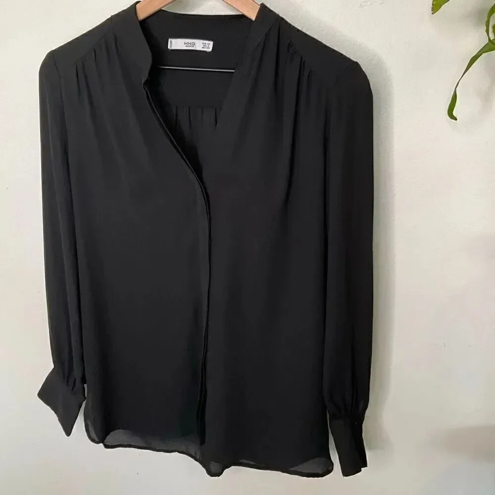 Mango Button Down Blouse